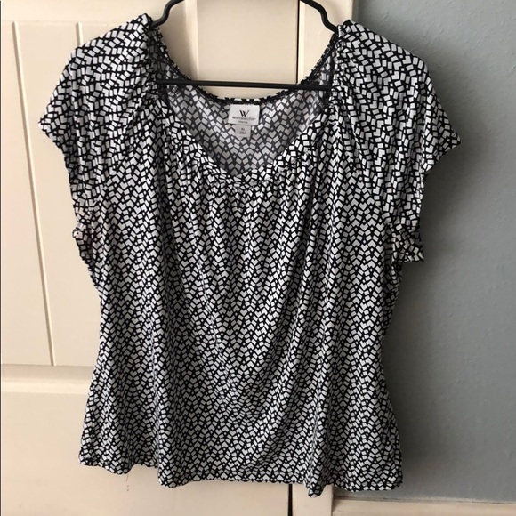 Worthington Tops - Black & White Blouse